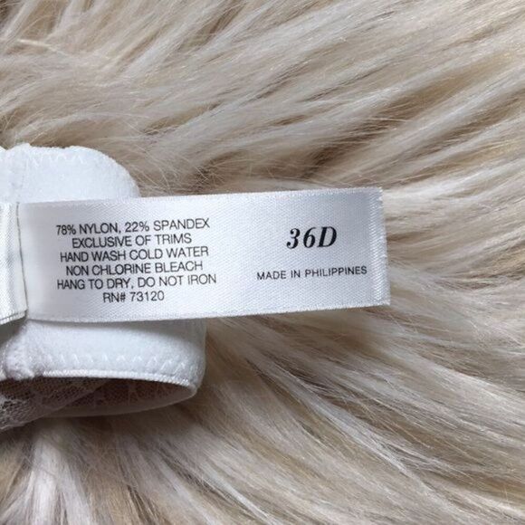 Fredericks Of Hollywood White Mesh Lace Underwire Bra 36D - Picture 5 of 5